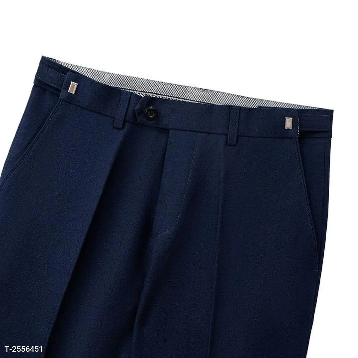 Quần Âu Nam Chỉnh Cạp Vải Cotton Cao Cấp Form Slimfit Trẻ Trung Màu tím Than - Ảnh chi tiết 3